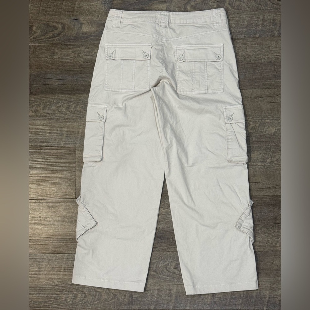 Garage Womens Cream Cargo Pants Size S straight leg. - Picture 2 of 10